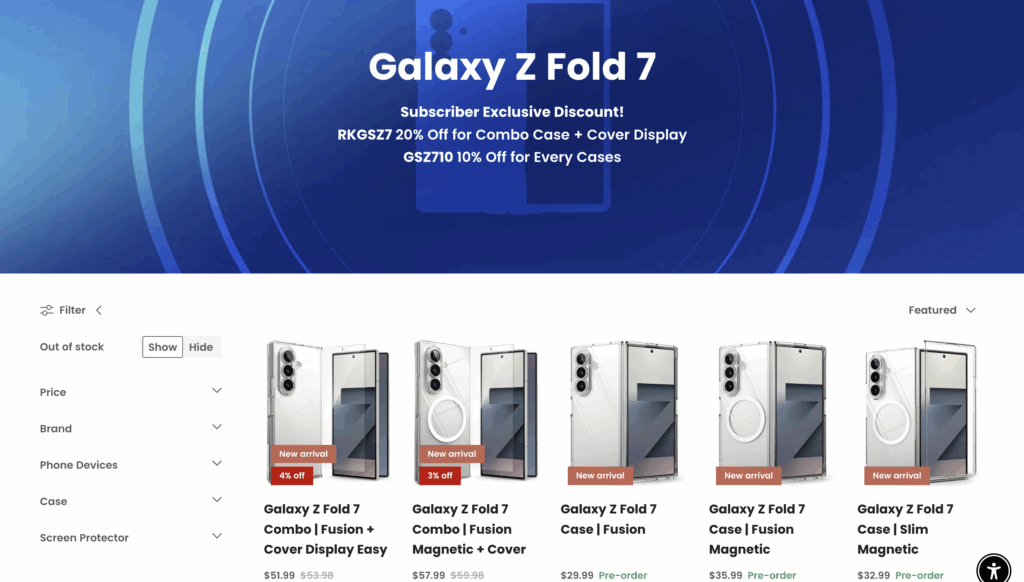 Ringke Galaxy Z Fold 7 cases